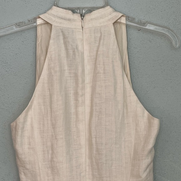 Lauren Ralph Lauren 100% Linen Sleeveless Crossover V Neck Swing MIDI Dress 2 - Picture 8 of 14